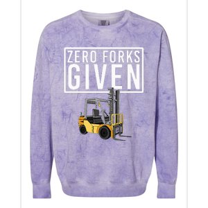 Funny Forklift Driver Art Forklift Operator Colorblast Crewneck Sweatshirt