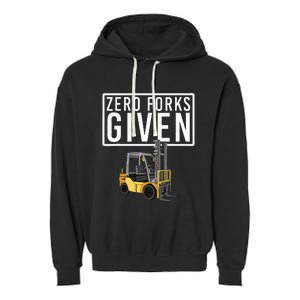 Funny Forklift Driver Art Forklift Operator Garment-Dyed Fleece Hoodie