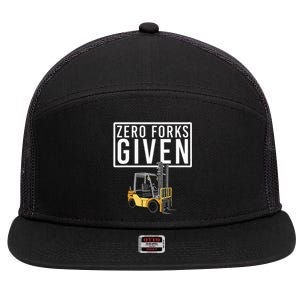 Funny Forklift Driver Art Forklift Operator 7 Panel Mesh Trucker Snapback Hat