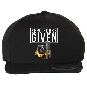 Funny Forklift Driver Art Forklift Operator Wool Snapback Cap