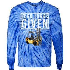 Funny Forklift Driver Art Forklift Operator Tie-Dye Long Sleeve Shirt