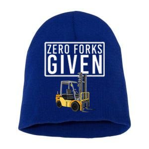 Funny Forklift Driver Art Forklift Operator Short Acrylic Beanie