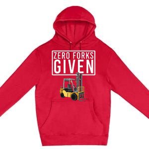 Funny Forklift Driver Art Forklift Operator Premium Pullover Hoodie