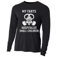 Funny Fart Dad Quote My Farts Hospitalize Small Children Cooling Performance Long Sleeve Crew