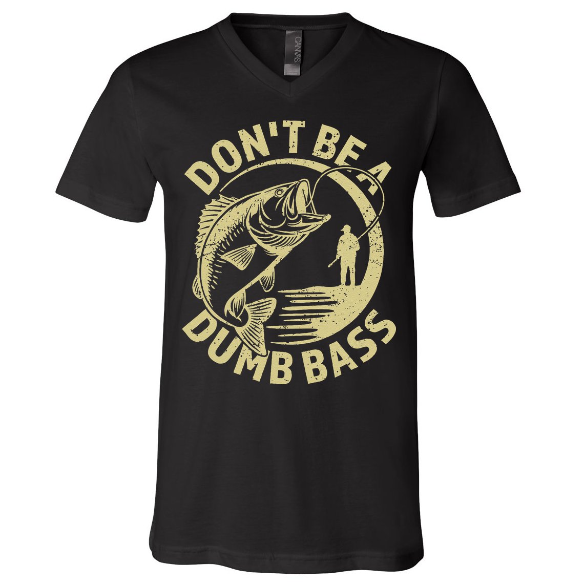 Funny Fishing – Don’T Be A Dumb Bass V-Neck T-Shirt