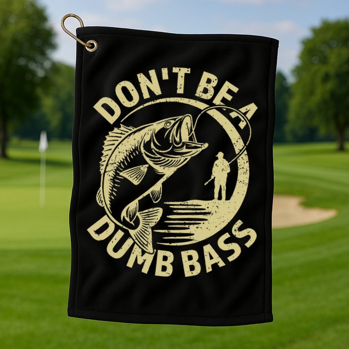 Funny Fishing – Don’T Be A Dumb Bass Golf Towel