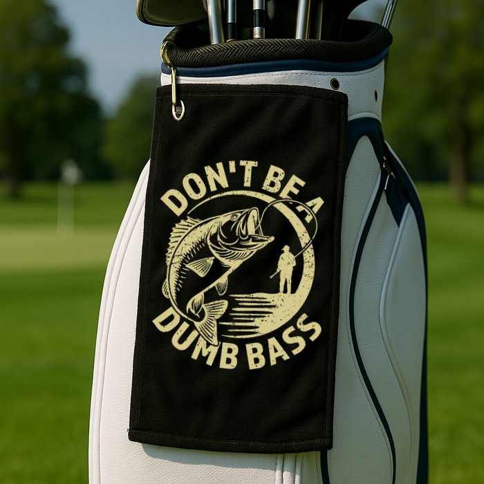 Funny Fishing – Don’T Be A Dumb Bass Golf Towel