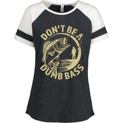 Funny Fishing – Don’T Be A Dumb Bass Enza Ladies Jersey Colorblock Tee