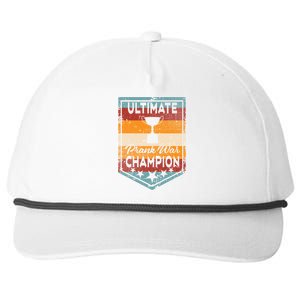 Funny Fathers Day Prank War Champion Winner Trophy Dad Jokes Gift Snapback Five-Panel Rope Hat