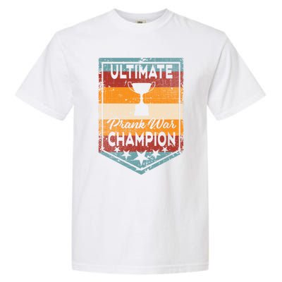 Funny Fathers Day Prank War Champion Winner Trophy Dad Jokes Gift Garment-Dyed Heavyweight T-Shirt