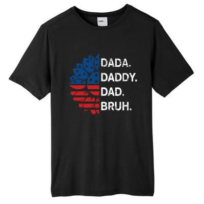 Funny Fathers Day For Dad Grandpa Dada Daddy Dad Bruh Flag Gift Tall Fusion ChromaSoft Performance T-Shirt