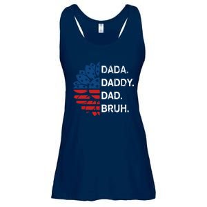 Funny Fathers Day For Dad Grandpa Dada Daddy Dad Bruh Flag Gift Ladies Essential Flowy Tank