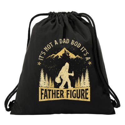 Funny Father's Day It's Not a Dad Bod It's a Father Figure Drawstring Bag