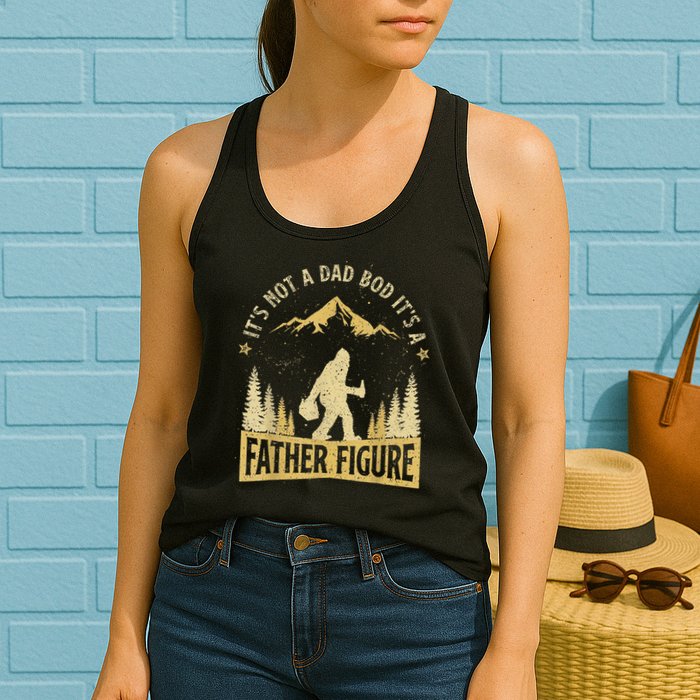 Funny Father's Day It's Not a Dad Bod It's a Father Figure Womens Tank Top