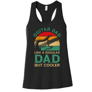 Funny Fathers Day Guitar Dad For Guitarist Music Lover Dad Women's Racerback Tank