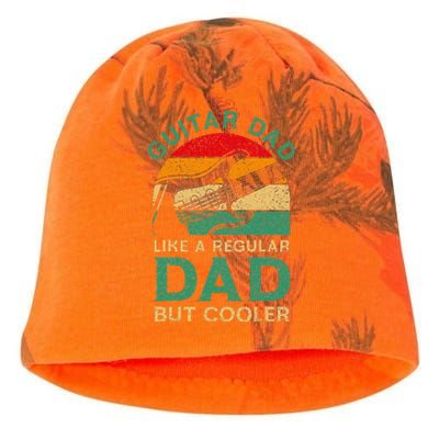 Funny Fathers Day Guitar Dad For Guitarist Music Lover Dad Kati - Camo Knit Beanie