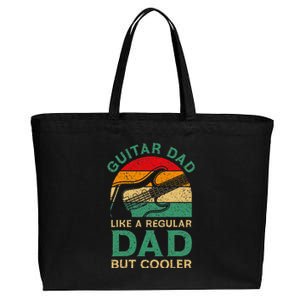 Funny Fathers Day Guitar Dad For Guitarist Music Lover Dad Cotton Canvas Jumbo Tote