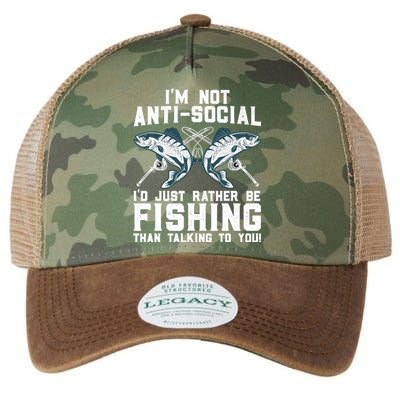 Funny Fishing Design For  Wo Fisherman Fishing Lover Legacy Tie Dye Trucker Hat