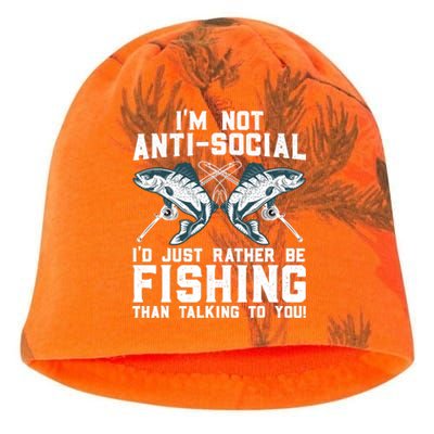 Funny Fishing Design For  Wo Fisherman Fishing Lover Kati - Camo Knit Beanie