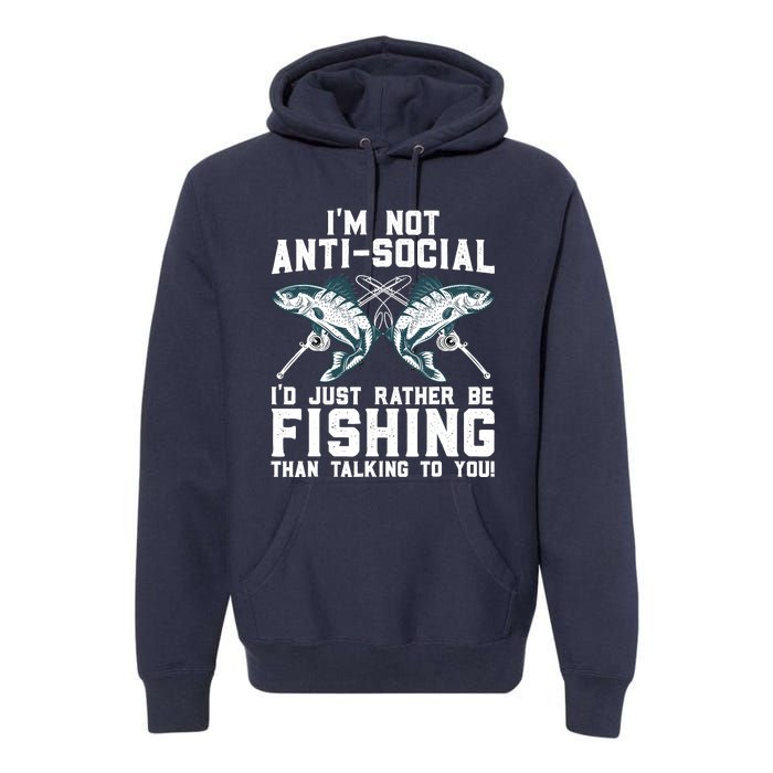 Funny Fishing Design For  Wo Fisherman Fishing Lover Premium Hoodie