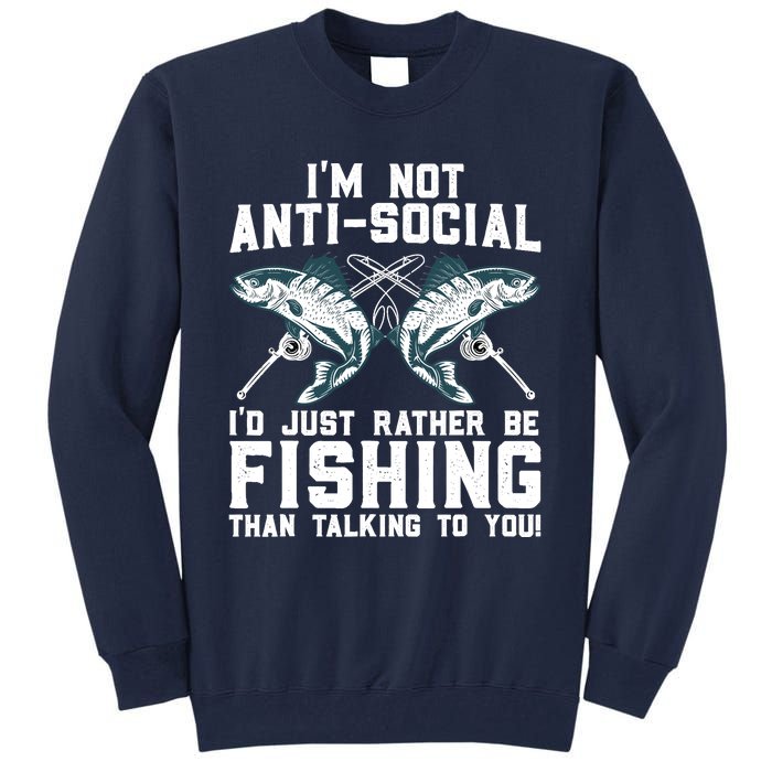 Funny Fishing Design For  Wo Fisherman Fishing Lover Tall Sweatshirt