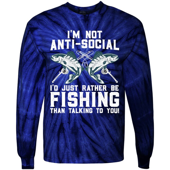 Funny Fishing Design For  Wo Fisherman Fishing Lover Tie-Dye Long Sleeve Shirt