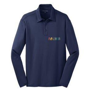 Fathor Father's Day Gift Viking Fathor Hero Silk Touch Performance Long Sleeve Polo