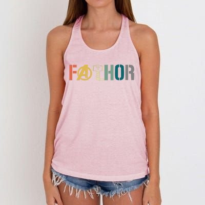 Fathor Father's Day Gift Viking Fathor Hero Women's Knotted Racerback Tank