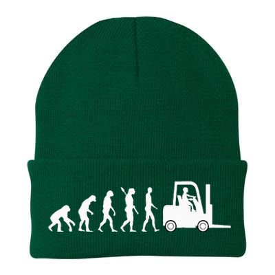 Funny Forklift Driver Evolution Warehouse Worker Knit Cap Winter Beanie