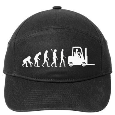 Funny Forklift Driver Evolution Warehouse Worker 7-Panel Snapback Hat