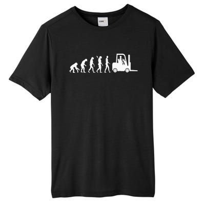 Funny Forklift Driver Evolution Warehouse Worker Tall Fusion ChromaSoft Performance T-Shirt