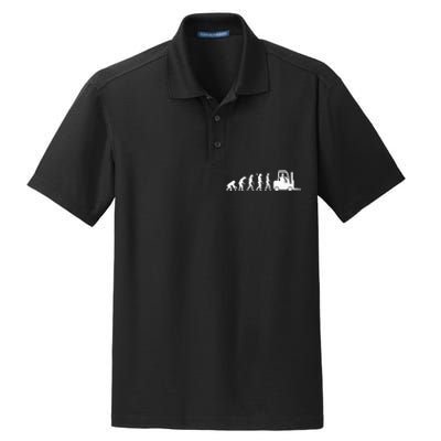 Funny Forklift Driver Evolution Warehouse Worker Dry Zone Grid Polo