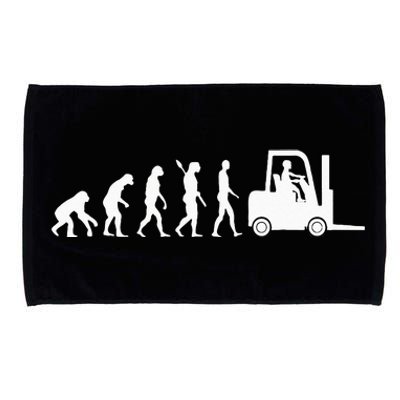 Funny Forklift Driver Evolution Warehouse Worker Microfiber Hand Towel