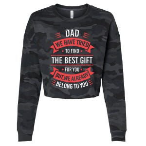 Funny Fathers Day Shirts For Dad From Daughters Fathers Day Cropped Pullover Crew