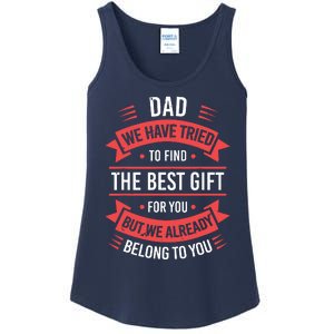 Funny Fathers Day Shirts For Dad From Daughters Fathers Day Ladies Essential Tank