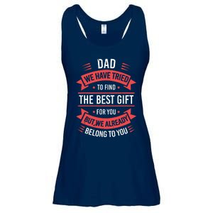 Funny Fathers Day Shirts For Dad From Daughters Fathers Day Ladies Essential Flowy Tank