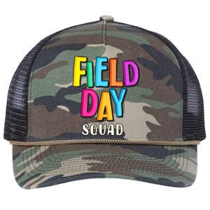 Field Fun Day Squad School Trip Vibes Teachers Retro Rope Trucker Hat Cap