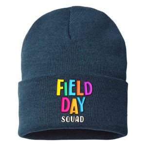 Field Fun Day Squad School Trip Vibes Teachers Sustainable Knit Beanie