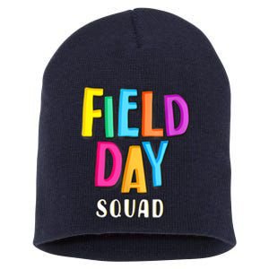 Field Fun Day Squad School Trip Vibes Teachers Short Acrylic Beanie