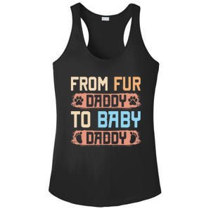 From Fur Daddy To Baby Daddy Funny Dog Dad Pregnancy Announc Ladies PosiCharge Competitor Racerback Tank