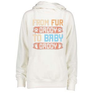 From Fur Daddy To Baby Daddy Funny Dog Dad Pregnancy Announc Womens Funnel Neck Pullover Hood