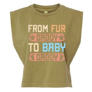 From Fur Daddy To Baby Daddy Funny Dog Dad Pregnancy Announc Garment-Dyed Women's Muscle Tee