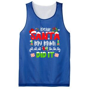 Family Funny Dear Santa My Mimi Did It Christmas Pajama Gift Mesh Reversible Basketball Jersey Tank