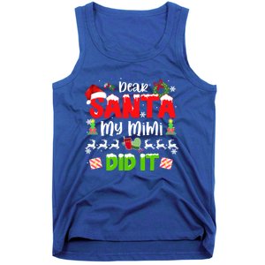 Family Funny Dear Santa My Mimi Did It Christmas Pajama Gift Tank Top