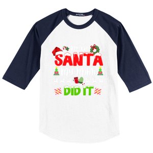 Family Funny Dear Santa My Mimi Did It Christmas Pajama Gift Baseball Sleeve Shirt