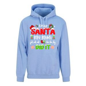 Family Funny Dear Santa My Mimi Did It Christmas Pajama Gift Unisex Surf Hoodie