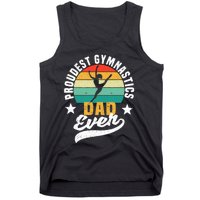 Funny Father's Day Gymnast Proudest Gymnastics Dad Ever Tank Top