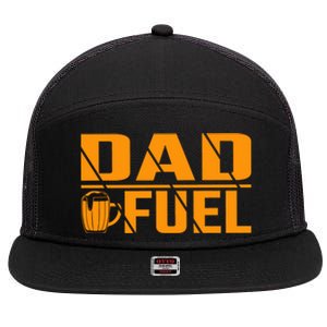 Funny Father's Day T 7 Panel Mesh Trucker Snapback Hat