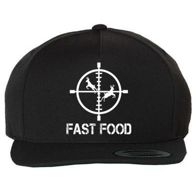 Fast Food Deer Hunting Funny Hunter Tee Cute Gift Wool Snapback Cap