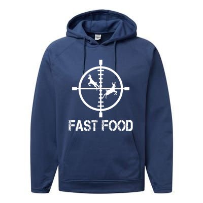 Fast Food Deer Hunting Funny Hunter Tee Cute Gift Performance Fleece Hoodie